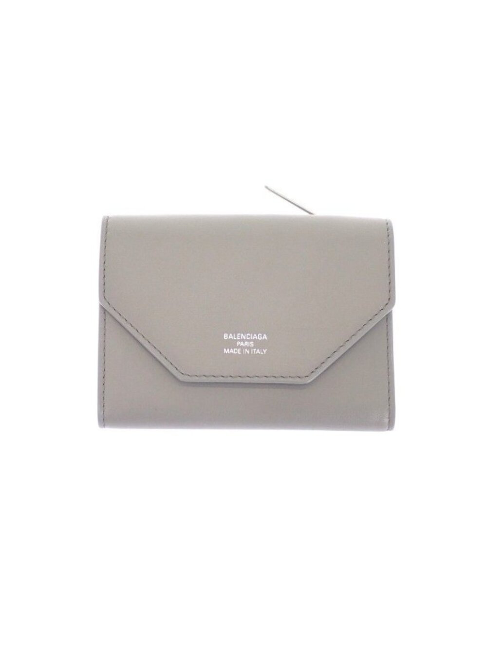 Balenciaga Envelope Mini Wallet Trifold Calf Gray Blue Silver - Picture 2 of 15